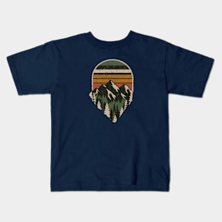 Mountain Parks Retro Artwork Kids T-Shirt